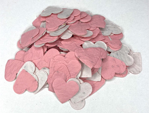 Pink hearts flower seed confetti - Spread Confetti